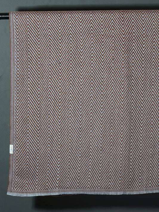 OMVAI Chevron Zig Zag Patterned Acrylic Stole- Premium Winter Wrap | Burgundy