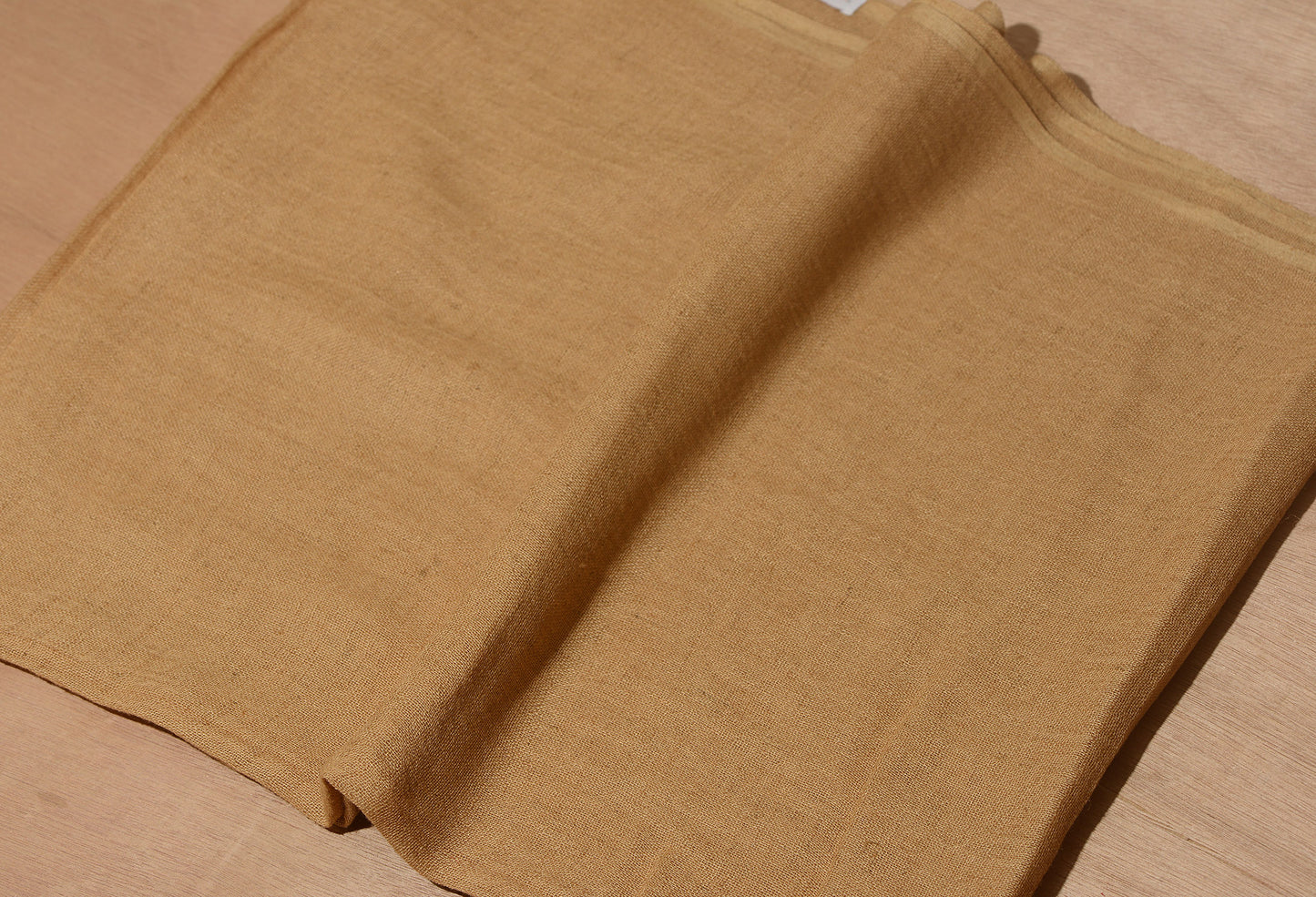 Caramel Solid Viscose Linen Stole