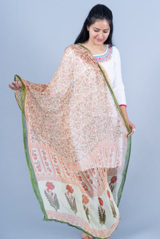 OMVAI Gulbagh Chiffon Dupatta