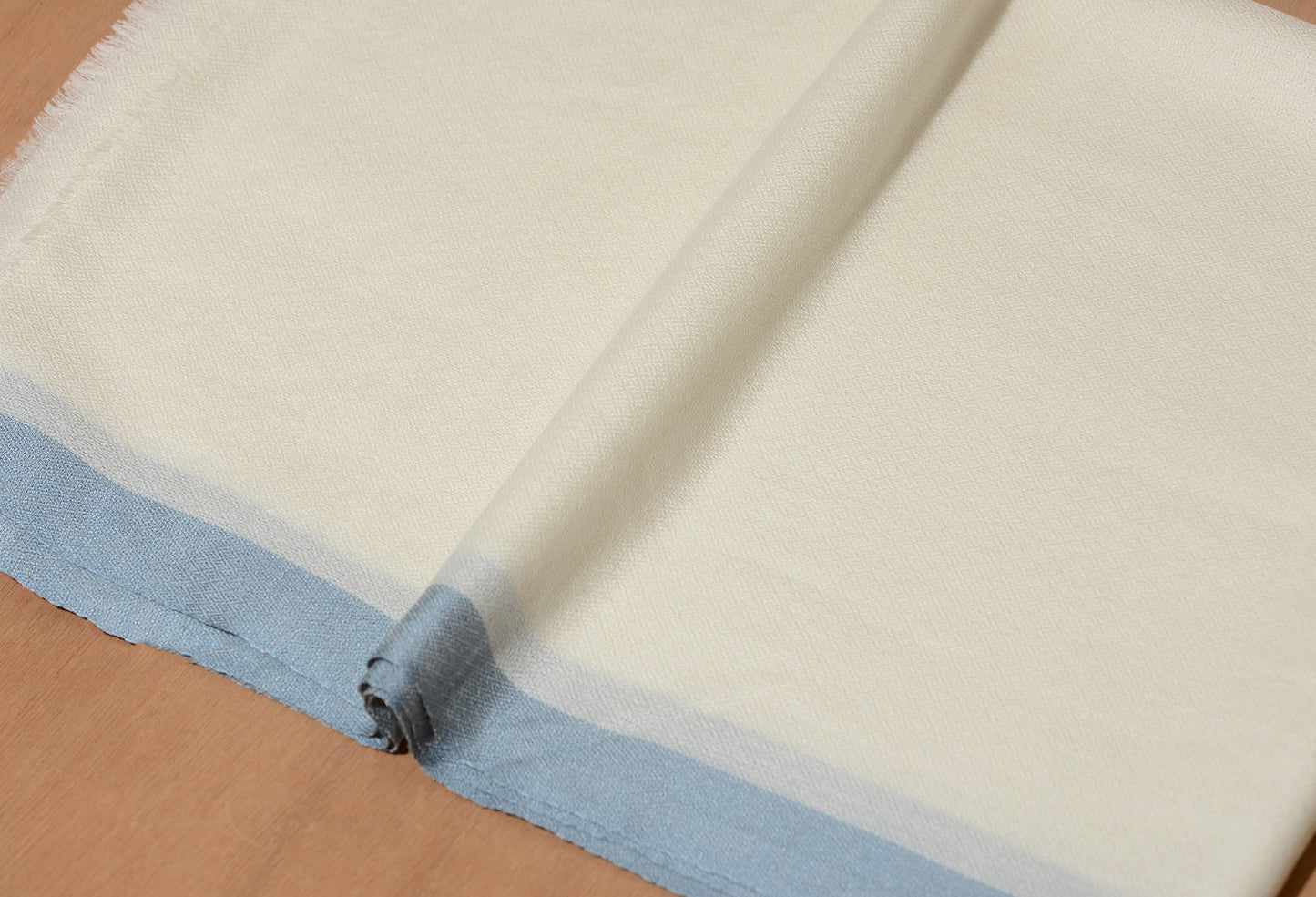 Silver Grey Striped Border Pashmina Stole