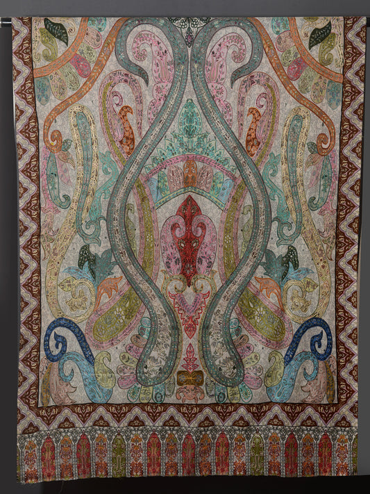 OMVAI Kalamkari Kani with Embroidery - Shades of Multi Bright