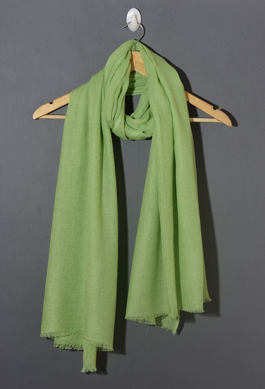 Fern Green Solid Viscose Linen Stole