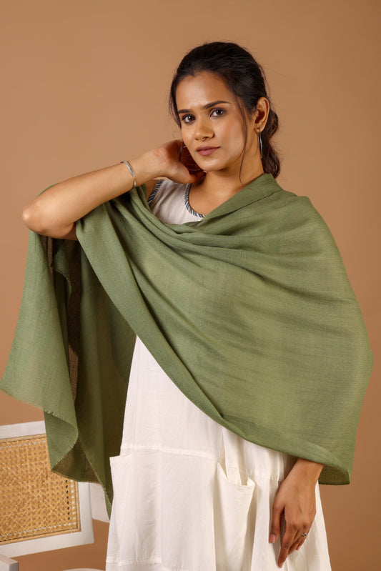 SAGE GREEN Solid Pashmina