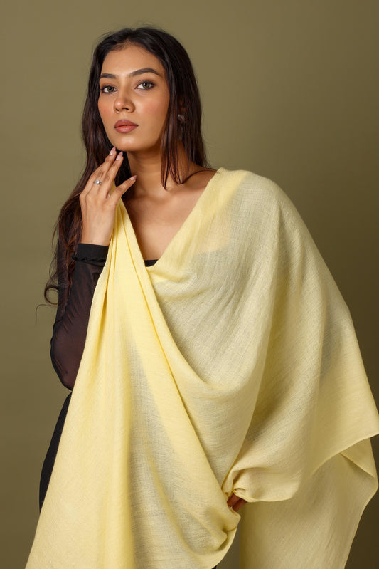BUTTER CUP YELLOW Solid Pashmina