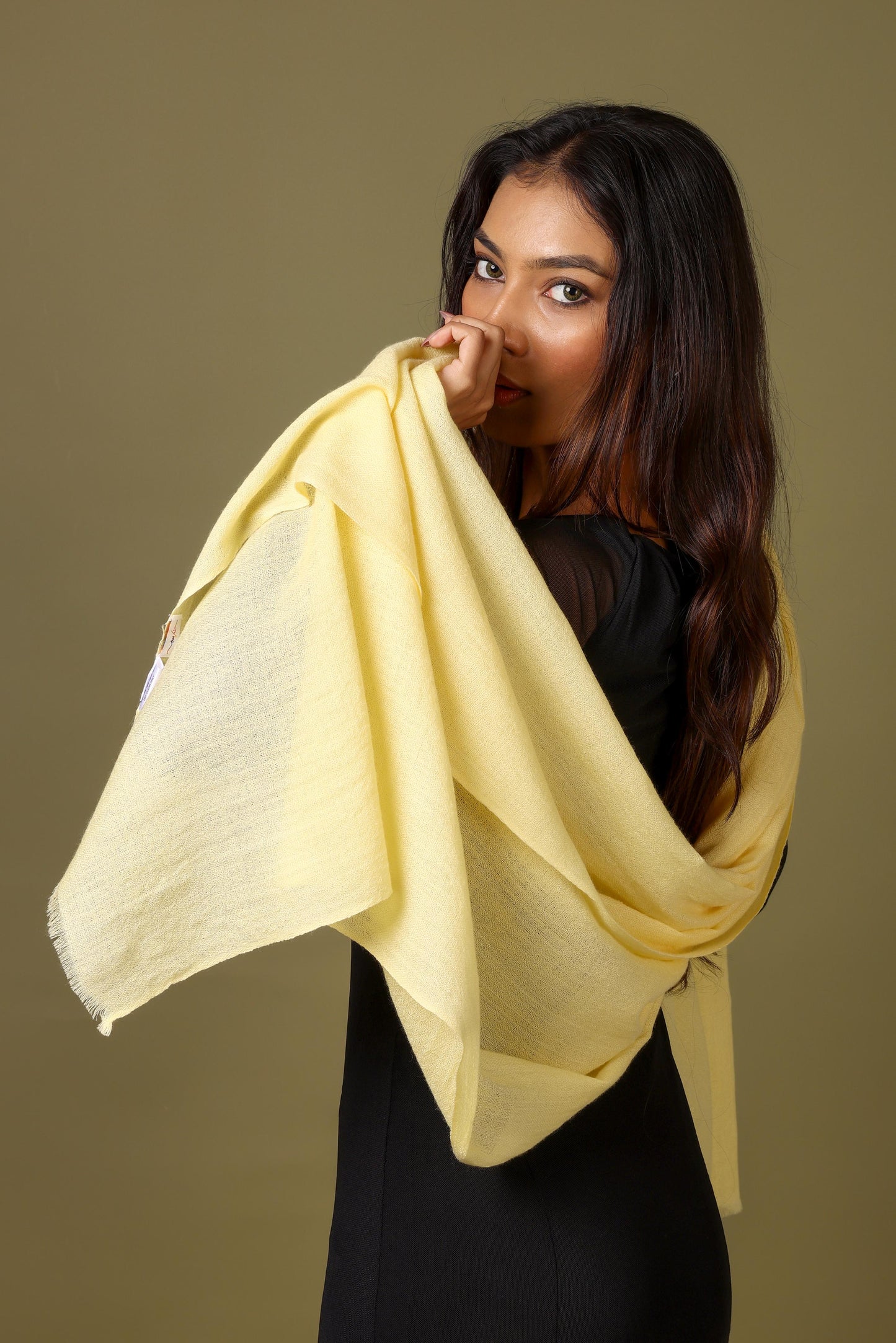 BUTTER CUP YELLOW Solid Pashmina