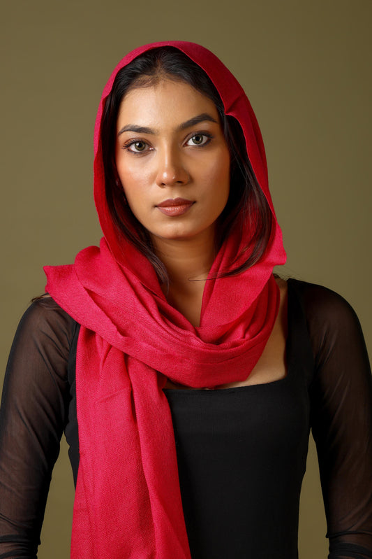 ROUGE PINK Solid Pashmina