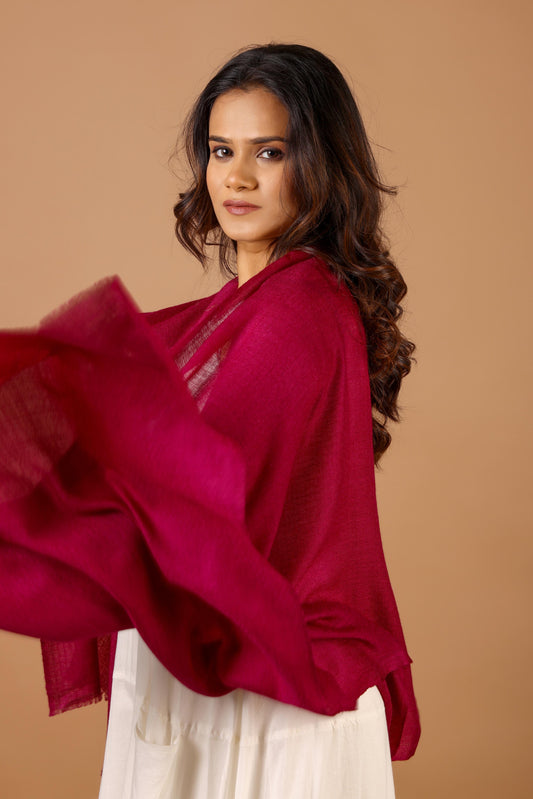 MAUVE TAUPE Solid Pashmina