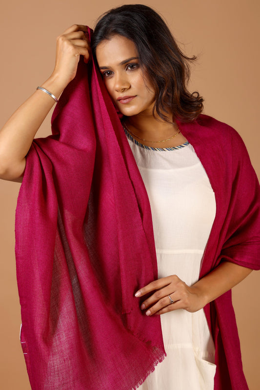 MAUVE TAUPE Solid Pashmina