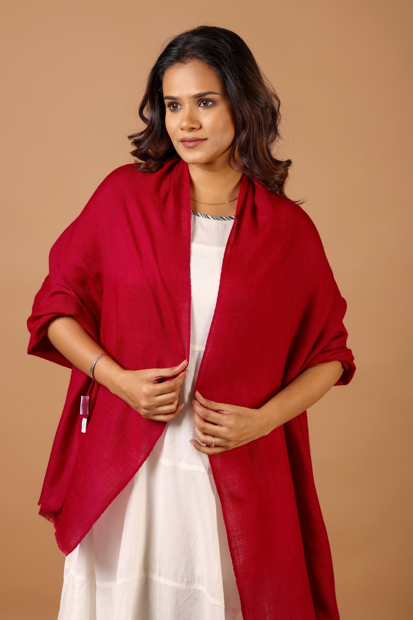 RED Solid Pashmina