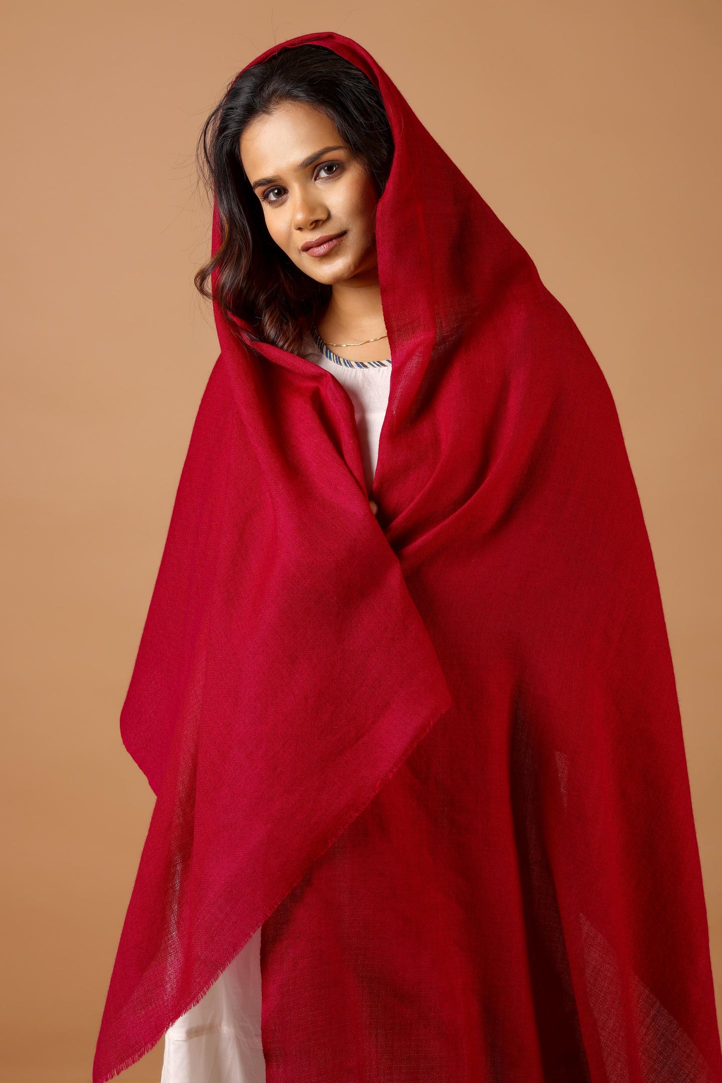 RED Solid Pashmina