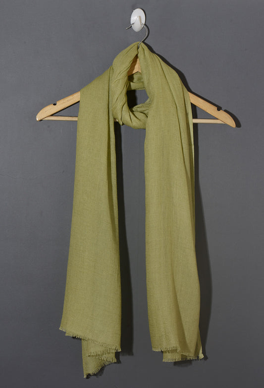 Sage Green Solid Viscose Linen Stole