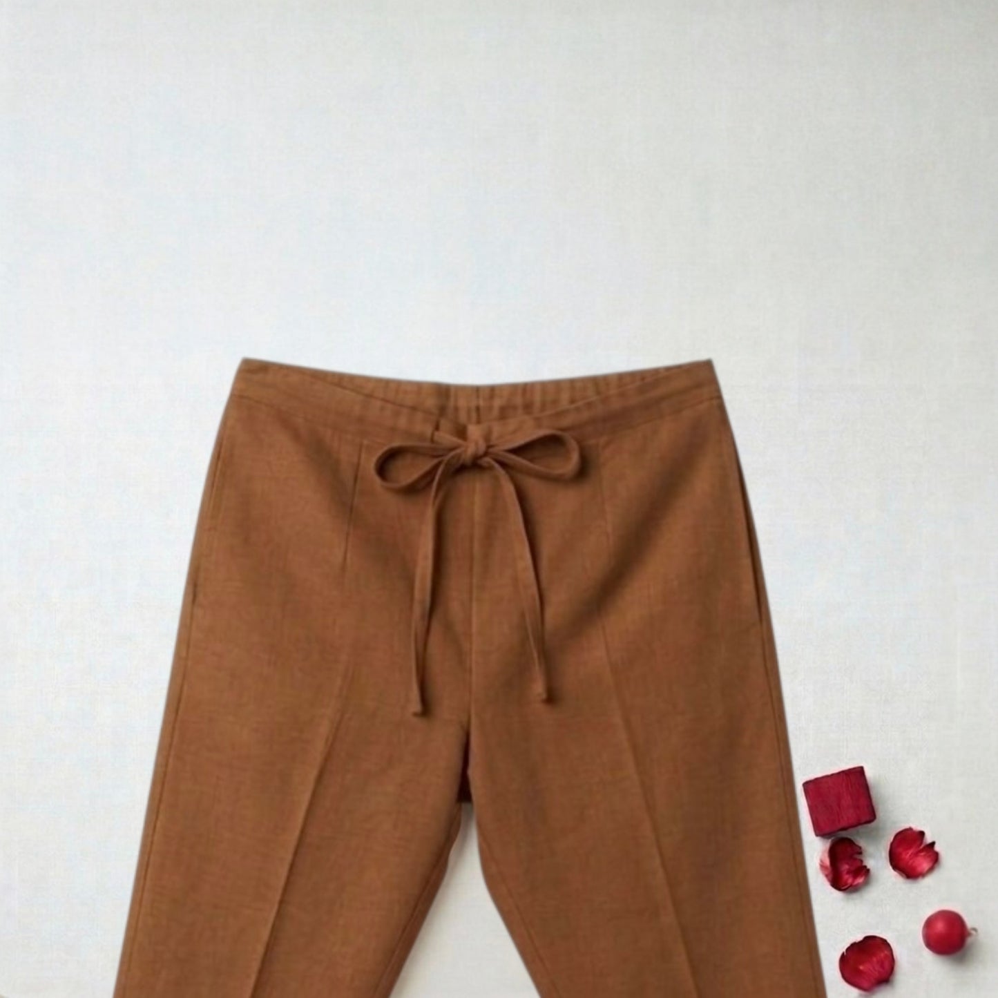 OMVAI Brown Cotton Pants : Relaxed Fit, Breathable & Comfortable