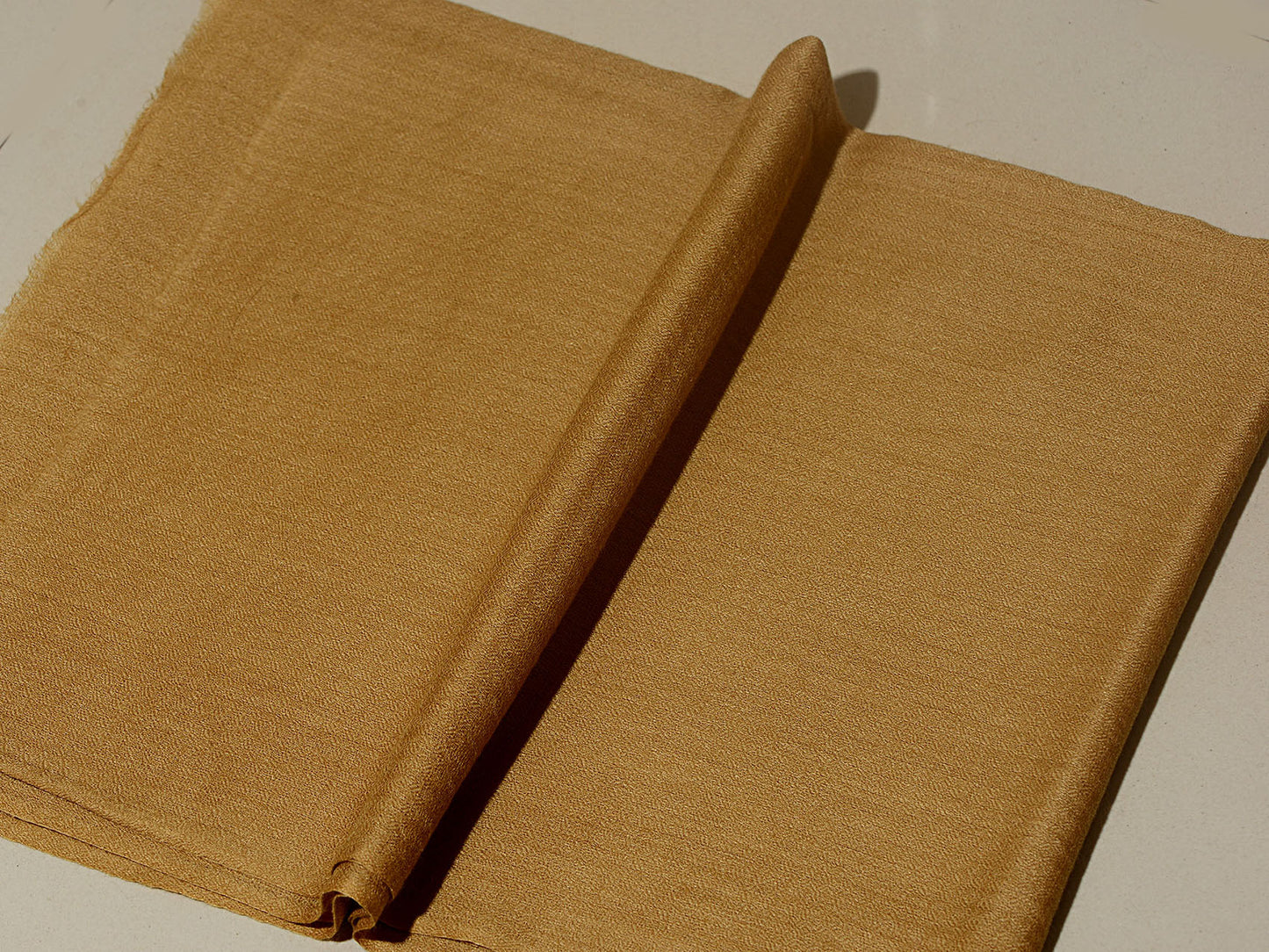 MOSS BROWN Solid Pashmina Stole