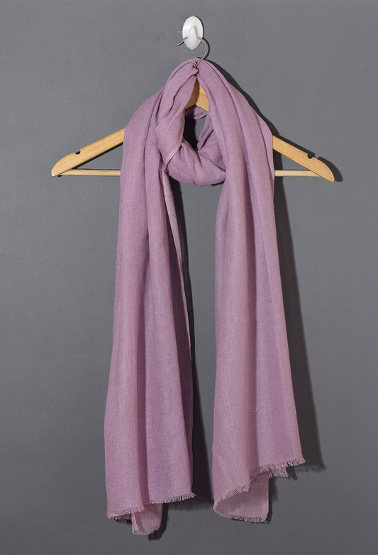 Mystic Mauve Solid Viscose Linen Stole