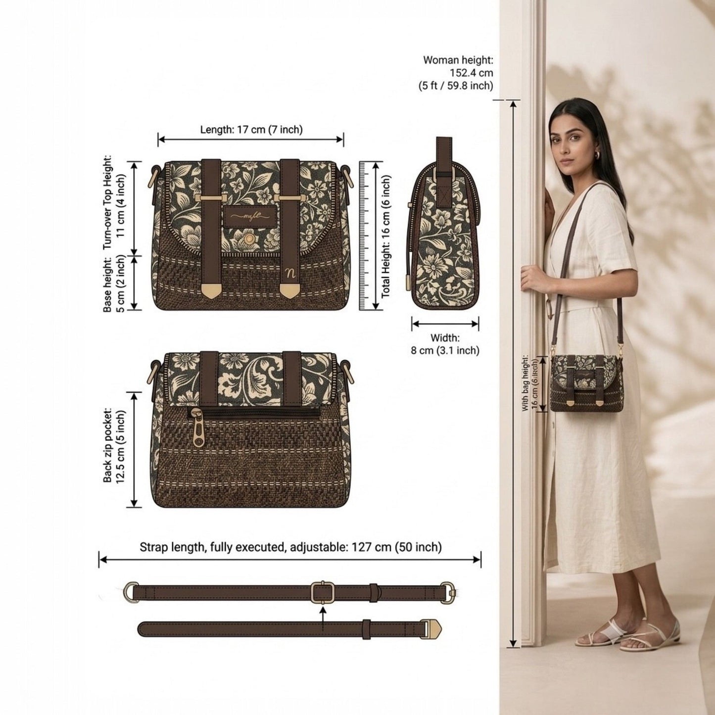 Noir Weave – OMVAI Premium Sling Bag