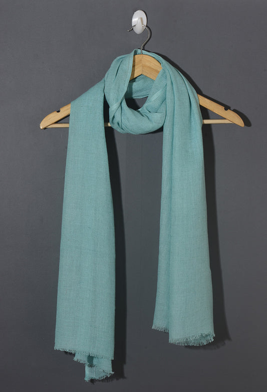 Sky Blue Solid Viscose Linen Stole