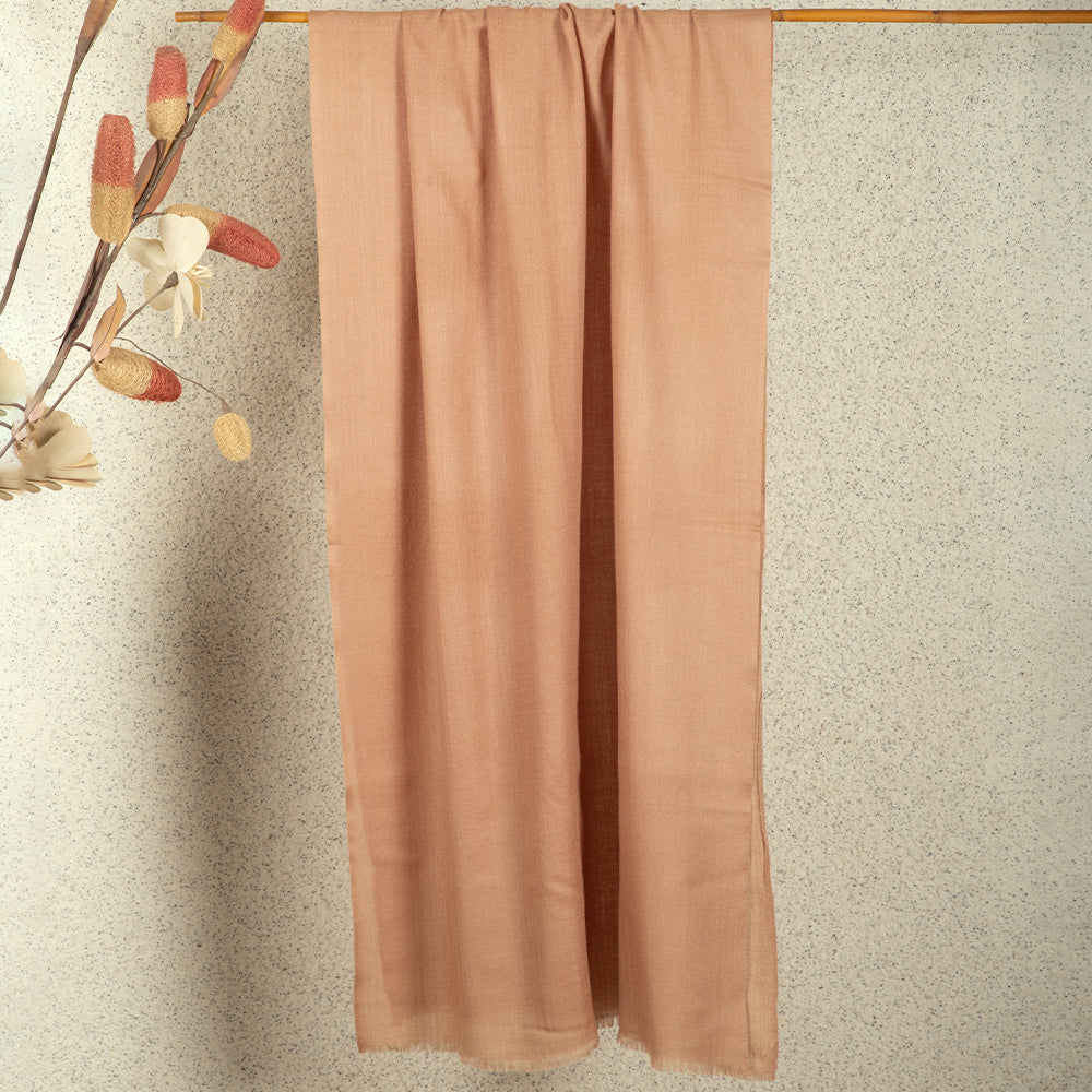 MOCHA BROWN Solid Pashmina Stole