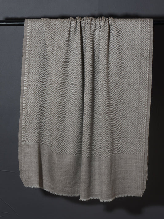 Diamond Weave Super Soft Cashmere Muffler - Dark Grey