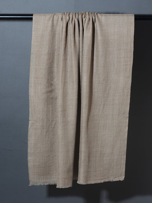 SILVER GREY Solid Pashmina Stole | OMVAI