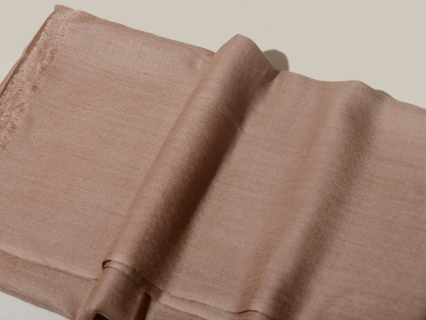 LATTE BROWN Solid Pashmina Stole | OMVAI