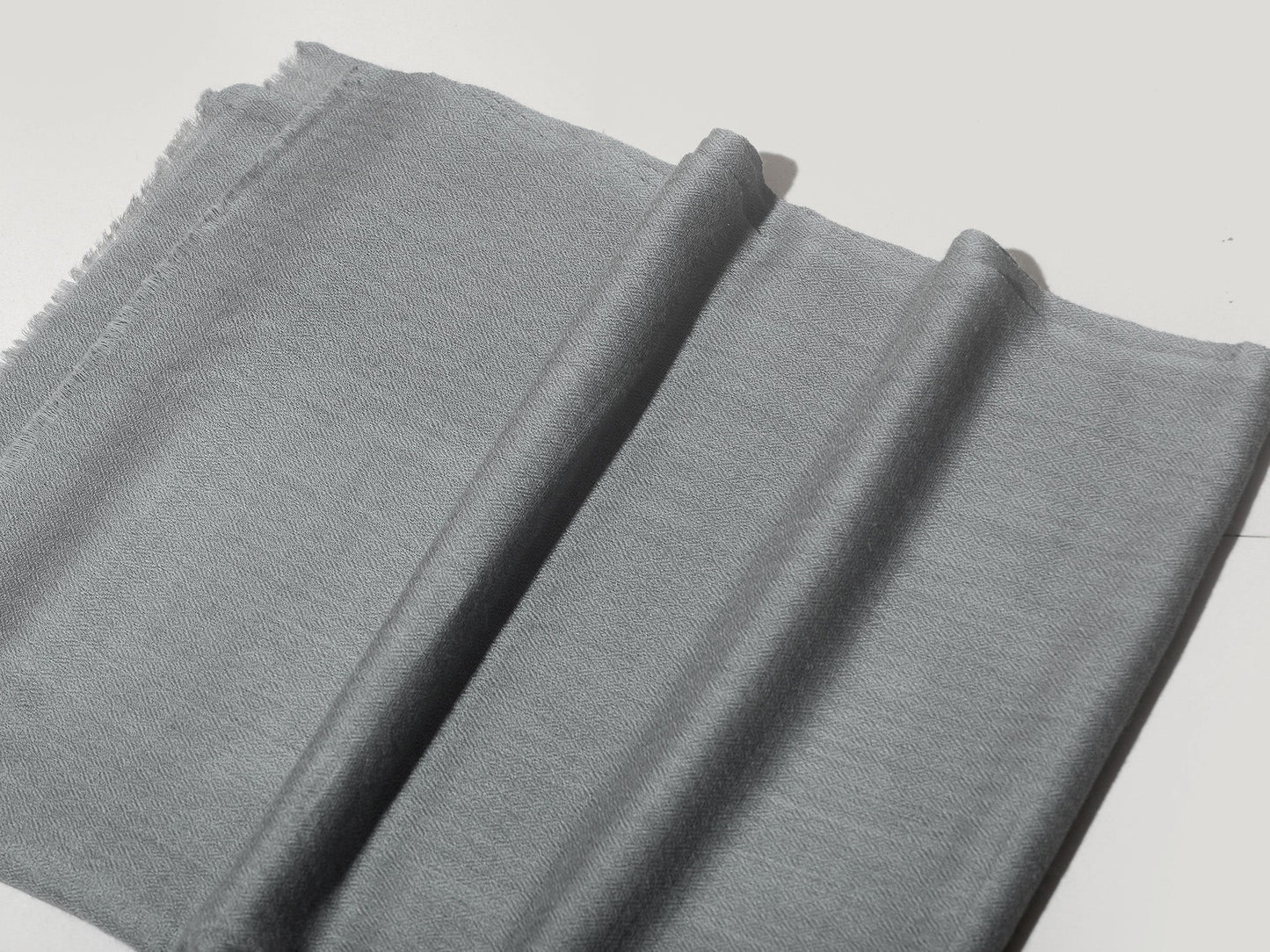 COOL GREY Solid Pashmina Stole | OMVAI