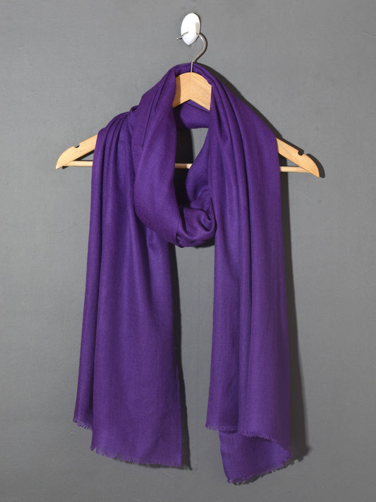 ORCHID PURPLE Solid Pashmina Stole | OMVAI