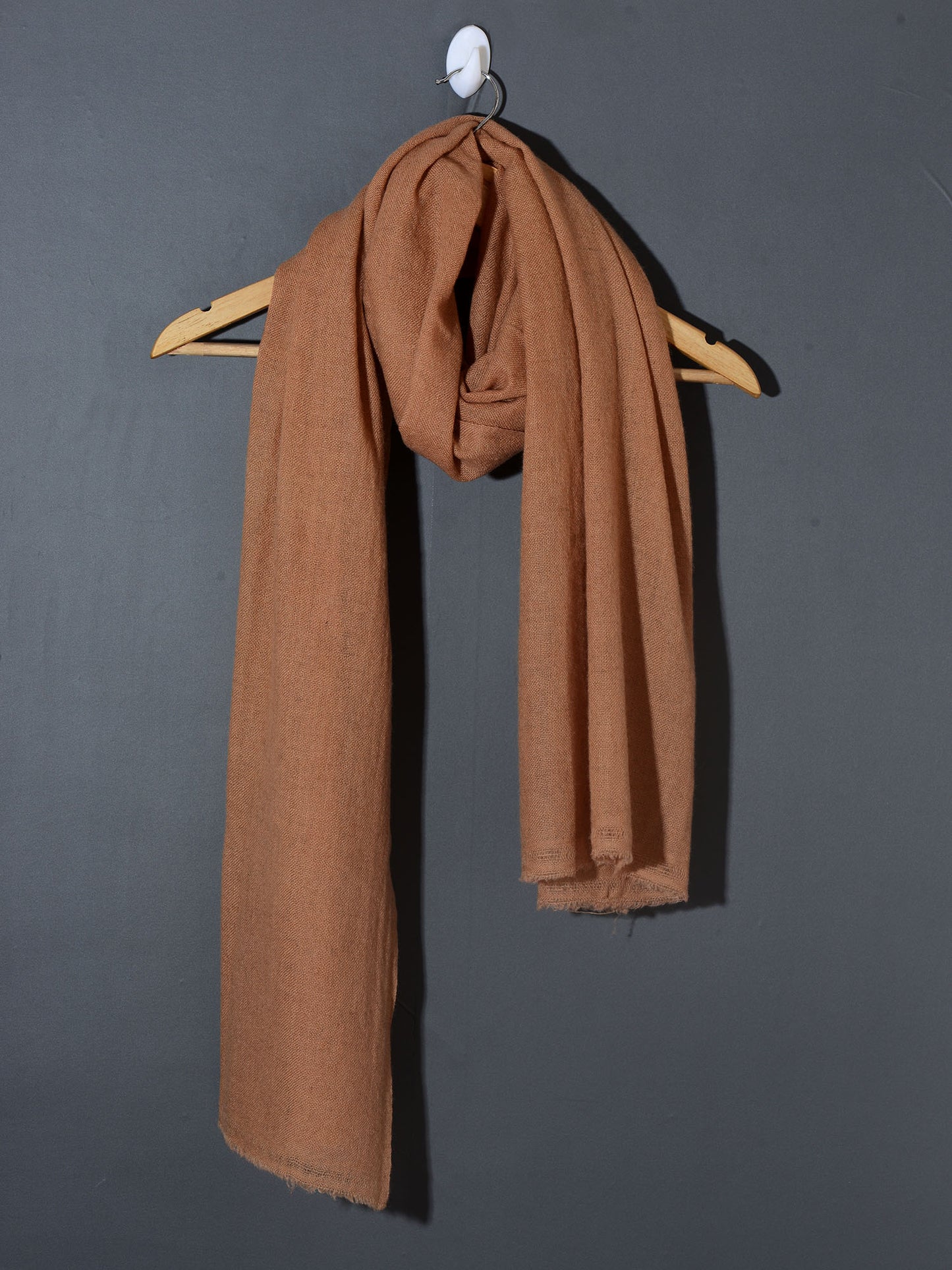 Solid Dyed Woolen Muffler - Mocha Brown