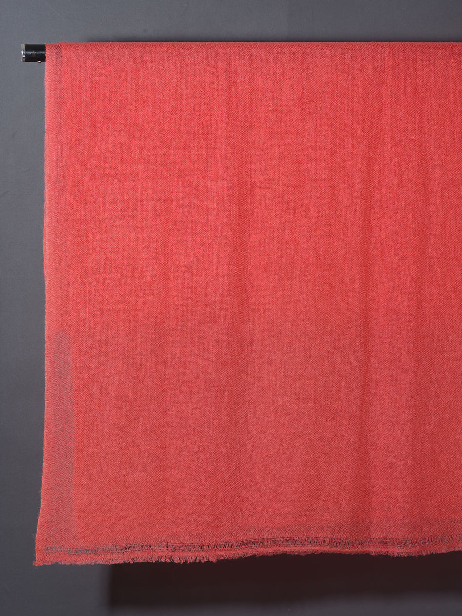 Solid Dyed Woolen Muffler -  Coral
