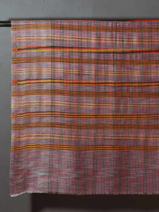 Multi Checks Kashmiri Patterned Pashmina Stole - Multi Mauve