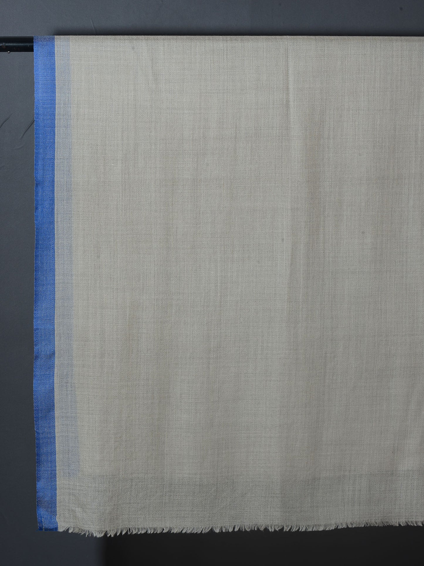 Striped Border Pashmina - Royal Blue