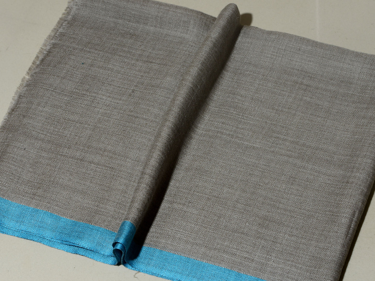 Sky Striped Border Pashmina Stole