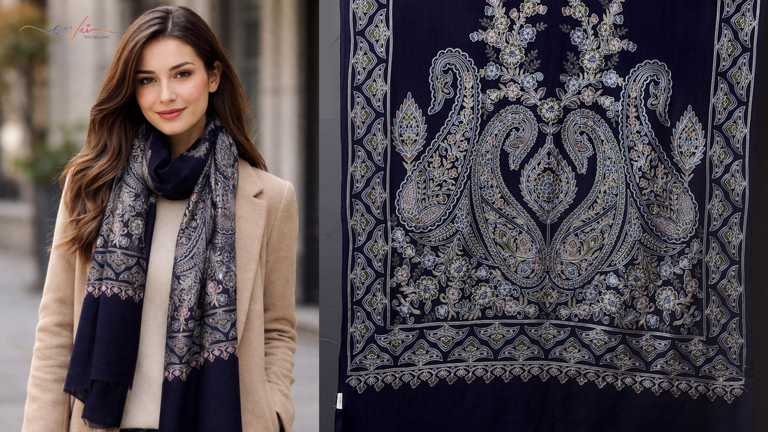 Embroidered Stoles by OMVAI: Style, Craft & Premium Quality