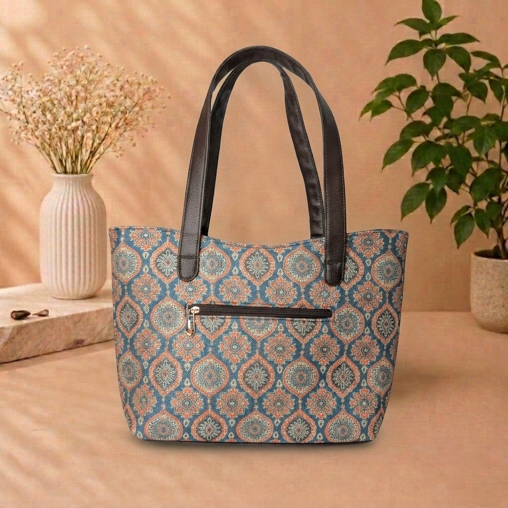 OMVAI Classic 2-Piece Shoulder Bag Set – Shahi Motif