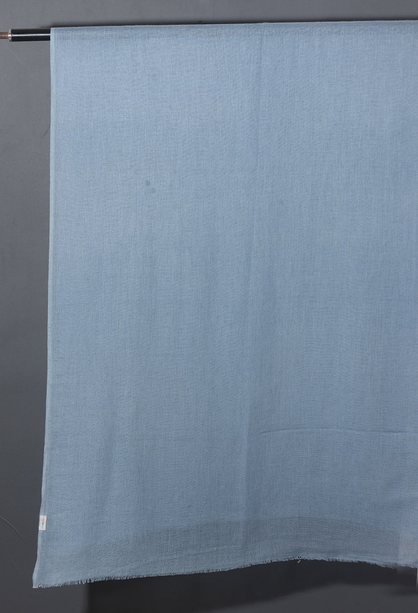 Aqua Blue Solid Viscose Linen Stole