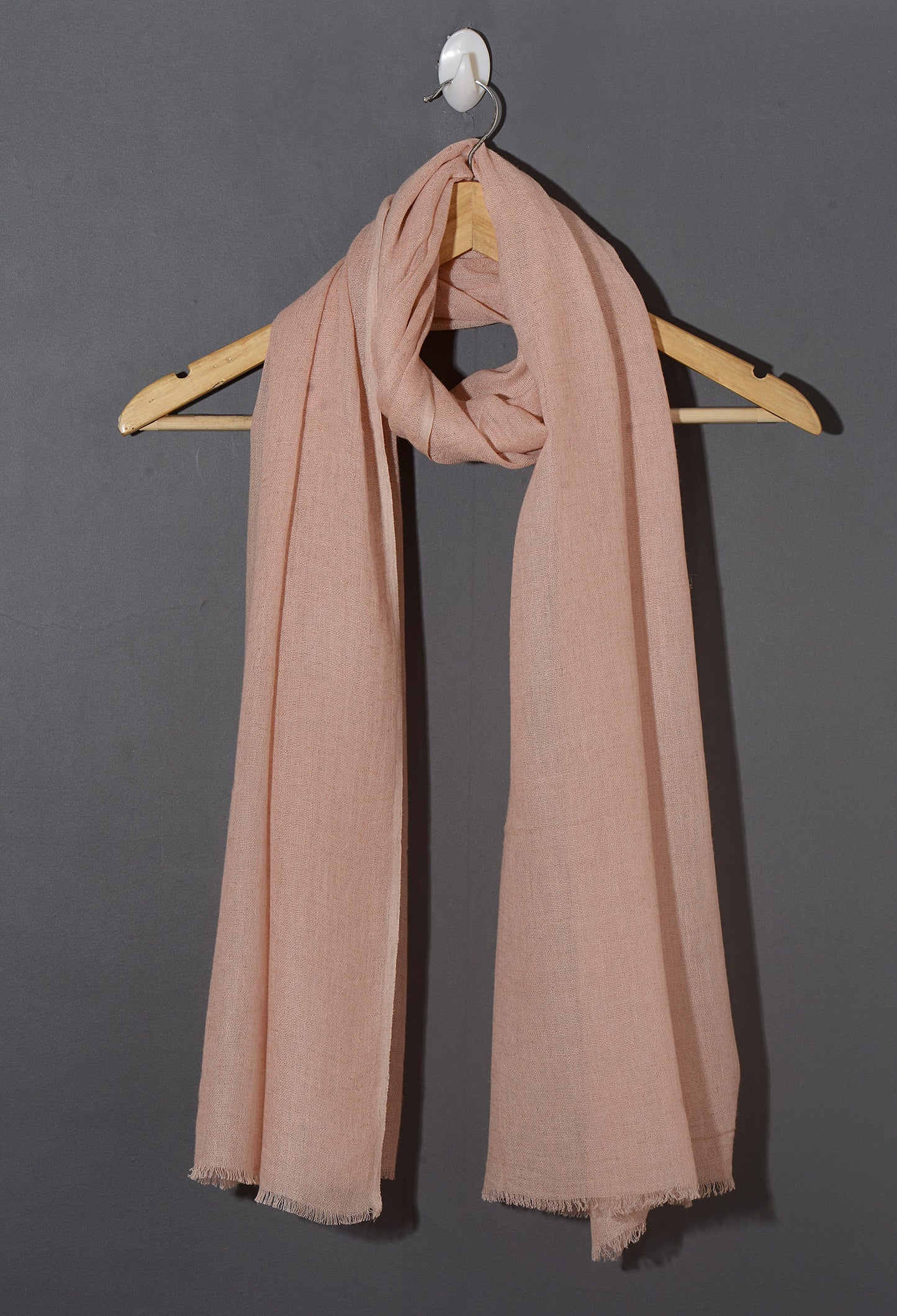 Blush Pink Solid Viscose Linen Stole