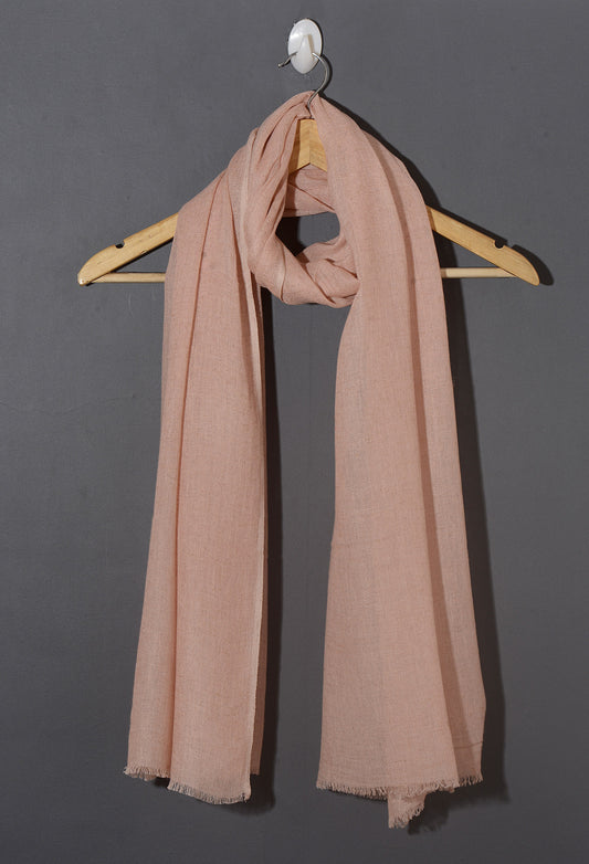 Blush Pink Solid Viscose Linen Stole