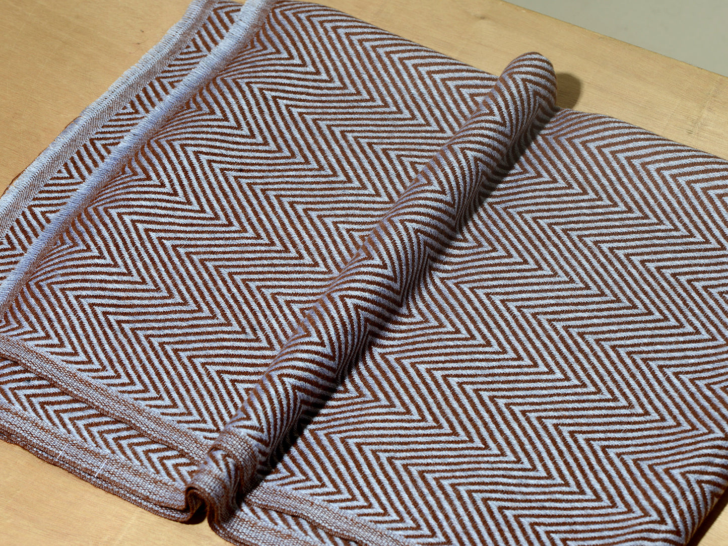 OMVAI Chevron Zig Zag Patterned Acrylic Stole- Premium Winter Wrap | Burgundy
