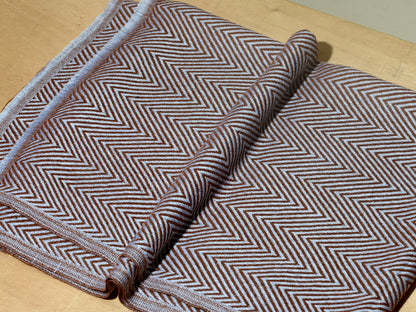 OMVAI Chevron Zig Zag Patterned Acrylic Stole- Premium Winter Wrap | Burgundy
