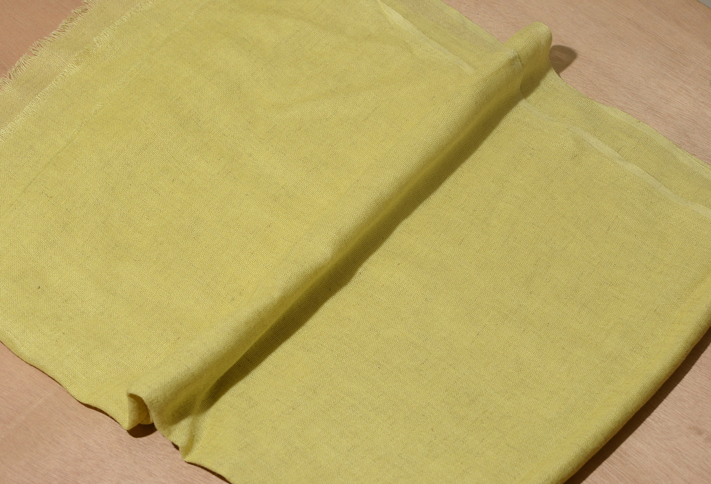 Butter Cup Yellow Solid Viscose Linen Stole