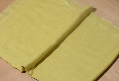 Butter Cup Yellow Solid Viscose Linen Stole