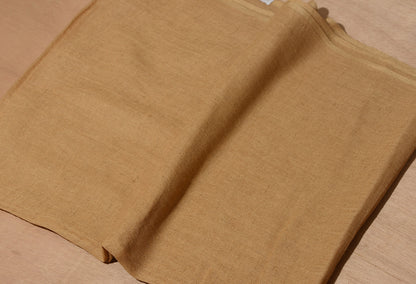 Caramel Solid Viscose Linen Stole