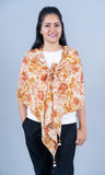OMVAI Water color Rose Crepe Stole - Earthy Tones