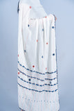 OMVAI Surya Lekha Hastkala Dupatta with applique and Hand work - Blue