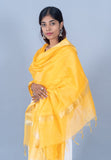 OMVAI Golden Border Chanderi Silk Dupatta - Sunshine Yellow