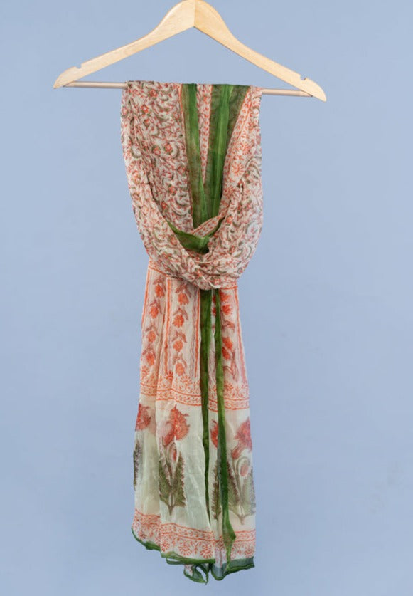 OMVAI Gulbagh Chiffon Dupatta