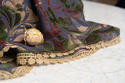 OMVAI Abstract Flora Chiffon Stole - Lavender