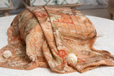OMVAI Mosaic Flower Silk Scarf -  Multicolor