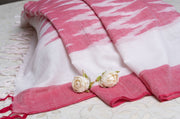 OMVAI The IKAT Dupatta with Tassels  - Vermillion Red