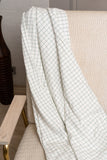 OMVAI Vintage Super Soft  Checks Cotton Woven Throw Blanket / Comforter - Green