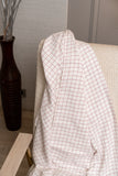 OMVAI Vintage Super Soft  Checks Cotton Woven Throw Blanket / Comforter - Red